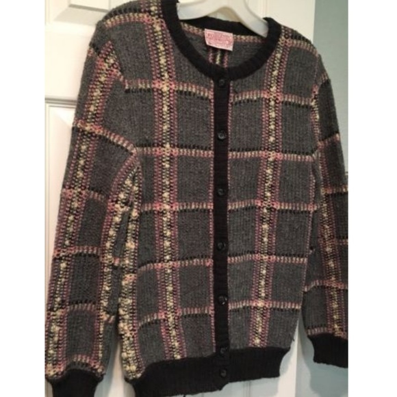 Vintage Wool Pendleton Plaid Cardigan Sweater - Picture 3 of 7